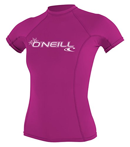 O'Neill Wetsuits Damen Uv Schutz wms basic skins S/S crew Rash Vest, Rosa, L von O'Neill