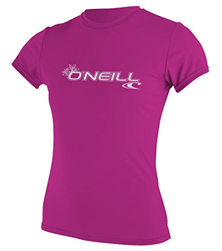 O'Neill Wetsuits Damen Wms Basic Skins S/S Rash Tee Vest, Rosa M von O'Neill