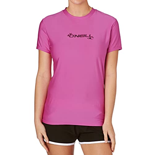 O'Neill Wetsuits Damen Wms Basic Skins S/S Rash Tee Vest, Rosa XS von O'Neill