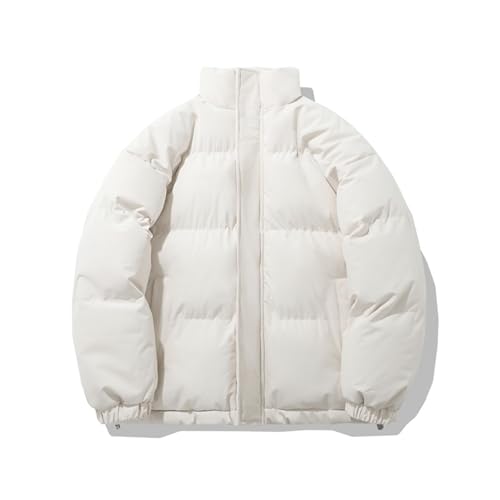 ONETree Pufferjacke für Herren, Warmer Wintermantel, Gesteppte Bomberjacke, Winddicht, Durchgehender Reißverschluss, isolierte Freizeitjacken, Oberbekleidung,White,3XL von ONETree