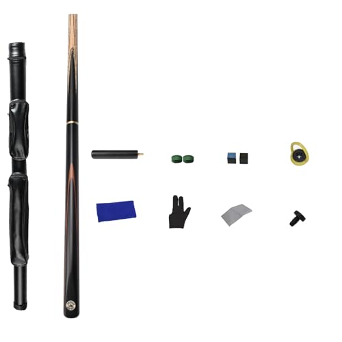 ONETree Snooker-Queues Pool-Queues für Erwachsene, 57 Zoll, Billard-Queue 3/4, handgefertigt aus Eschenholz, 10,2 mm/11,5 mm Billard-Queue-Kopf, ausgezeichneter Griff,Package C,11.5MM von ONETree