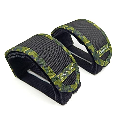 ONIPAX 1 Paar Fahrrad-Pedal Strap Toe Clips Straps Tape (Green Camouflage) ONIPAX 1 Paar Fahrrad-Pedal Strap Toe Clips Straps Tape (Green Camouflage) von ONIPAX