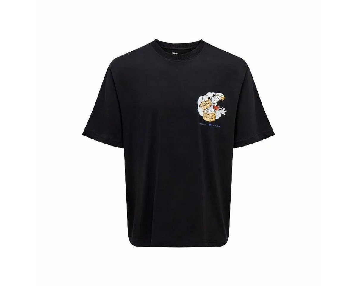 ONLY & SONS T-Shirt Herren Kurzarm-T-Shirt Only & Sons Onsdisney Life Rlx Schwarz von ONLY & SONS