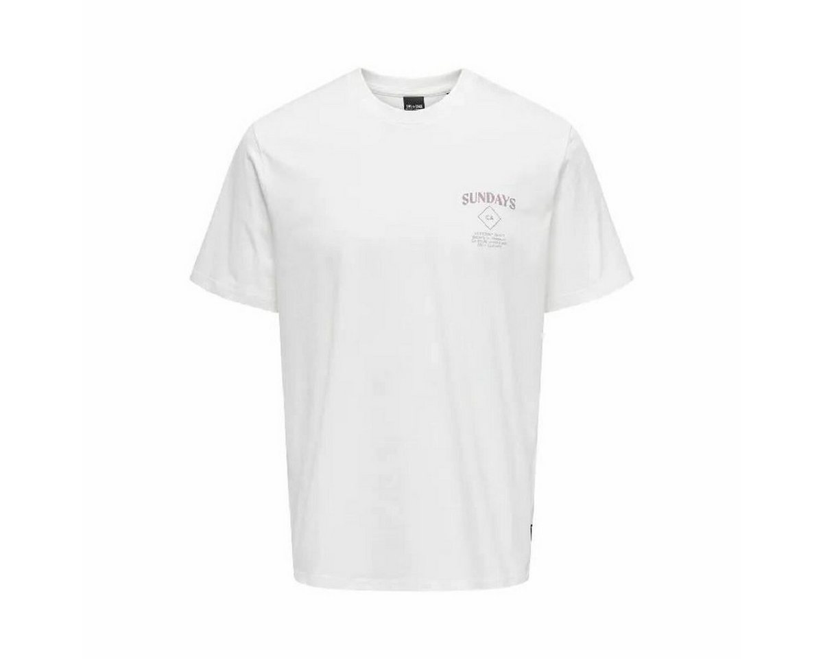 ONLY & SONS T-Shirt Herren Kurzarm-T-Shirt Only & Sons Onskye Reg Weiß von ONLY & SONS