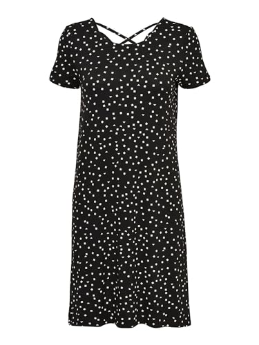 ONLY Damen Onlbera Back Lace Up S/S Dress JRS Noos, Black/AOP:Triangle Square, XXS ONLY Damen Onlbera Back Lace Up S/S Dress JRS Noos, Black/AOP:Triangle Square, XXS von ONLY