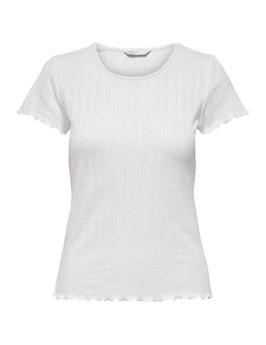 ONLY Damen Onlcarlotta S/S Top Jrs Noos, Weiß, S von ONLY