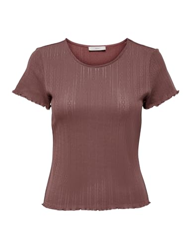 ONLY Damen Onlcarlotta S/S Top Jrs Noos, Rose Brown, M von ONLY