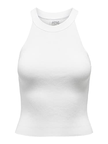 ONLY Damen Onledna Halterneck Top Knt Noos, Cloud Dancer, XXS ONLY Damen Onledna Halterneck Top Knt Noos, Cloud Dancer, XXS von ONLY