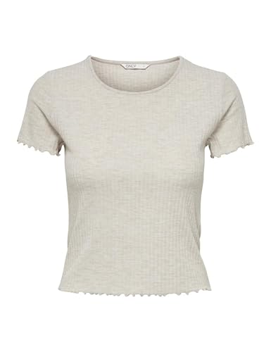 ONLY Damen Onlemma S/S Short Top Noos JRS, Pumice Stone/Detail:Melange, XS ONLY Damen Onlemma S/S Short Top Noos JRS, Pumice Stone/Detail:Melange, XS von ONLY