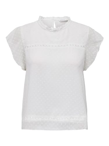 ONLY Damen Shirt ONLFLORA Capsleeve - Regular Fit XS S M L XL Weiss Kurzarm, Größe:XS, Farbe:Cloud Dancer 15276091 ONLY Damen Shirt ONLFLORA Capsleeve - Regular Fit XS S M L XL Weiss Kurzarm, Größe:XS, Farbe:Cloud Dancer 15276091 von ONLY