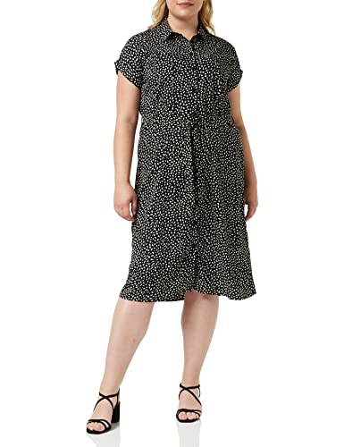 ONLY Damen Onlhannover S/S Shirt Dress Noos WVN, Black/AOP:w. Cloud Dancer Graphic, 32 ONLY Damen Onlhannover S/S Shirt Dress Noos WVN, Black/AOP:w. Cloud Dancer Graphic, 32 von ONLY