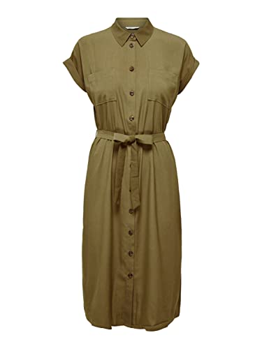 ONLY Damen Onlhannover S/S Shirt Dress Noos WVN, Cub, 34 ONLY Damen Onlhannover S/S Shirt Dress Noos WVN, Cub, 34 von ONLY