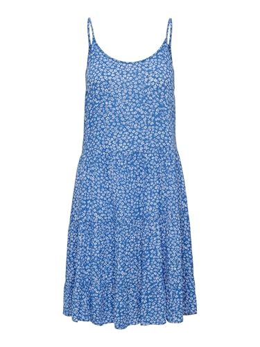 ONLY Damen ONLMAJ Life S/L AOP Short Dress WVN 15218451, Marina/Luna Flower, XS von ONLY