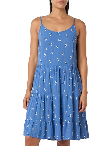 ONLY Damen Kleid U-Ausschnitt schmale Träger ärmellos kurzes Sommer Dress, Farben:Blau, Größe:XL von ONLY