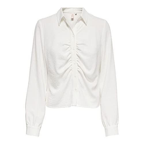 ONLY Damen Onlmette Ls Wrinkle Top Noos WVN, Cloud Dancer, XXS ONLY Damen Onlmette Ls Wrinkle Top Noos WVN, Cloud Dancer, XXS von ONLY