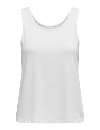 ONLY Damen Onlmoster S/L Tank Top Jrs, Weiß, XXL von ONLY