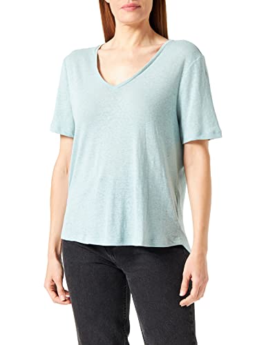 ONLY Damen Onltea S/S Linen V-neck Top Jrs Noos, Aquifer, S von ONLY