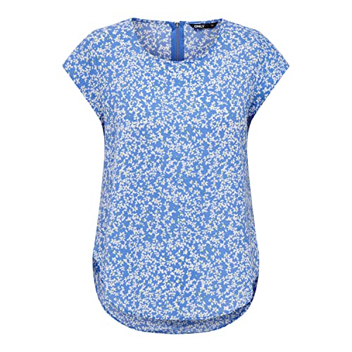 ONLY Damen Bedruckte Kurzarm Bluse Print Basic Rundhals Ausschnitt T-Shirt Blouse Oberteil ONLVIC ONLY Damen Bedruckte Kurzarm Bluse Print Basic Rundhals Ausschnitt T-Shirt Blouse Oberteil ONLVIC von ONLY