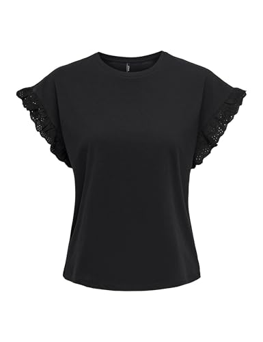ONLY Damen Onliris S/S Emb Top JRS Noos, Schwarz, XS ONLY Damen Onliris S/S Emb Top JRS Noos, Schwarz, XS von ONLY