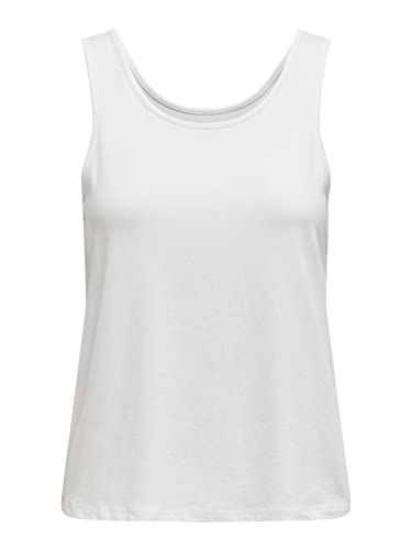 ONLY Damen Onlmoster S/L Tank Top Jrs, Weiß, L von ONLY