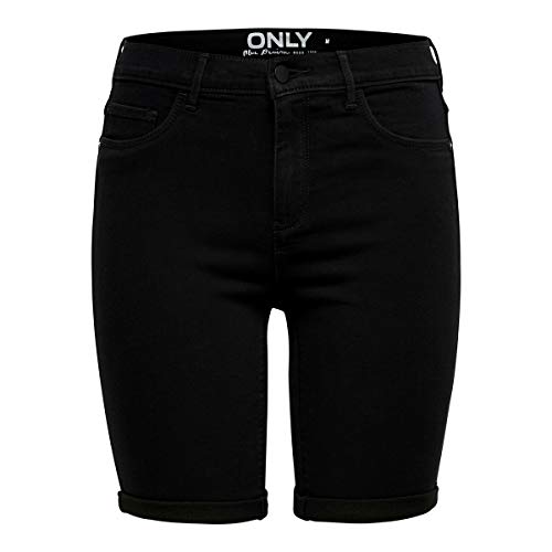 ONLY Damen Onlrain Life Mid Long Dnm Noos Shorts, Schwarz, XXS EU von ONLY