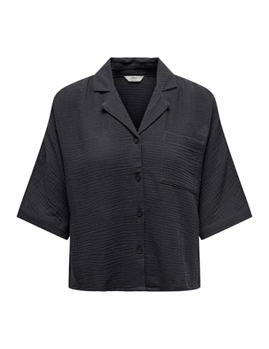 ONLY Damen Onlthyra Ss Shirt Noos WVN, Phantom, XL ONLY Damen Onlthyra Ss Shirt Noos WVN, Phantom, XL von ONLY