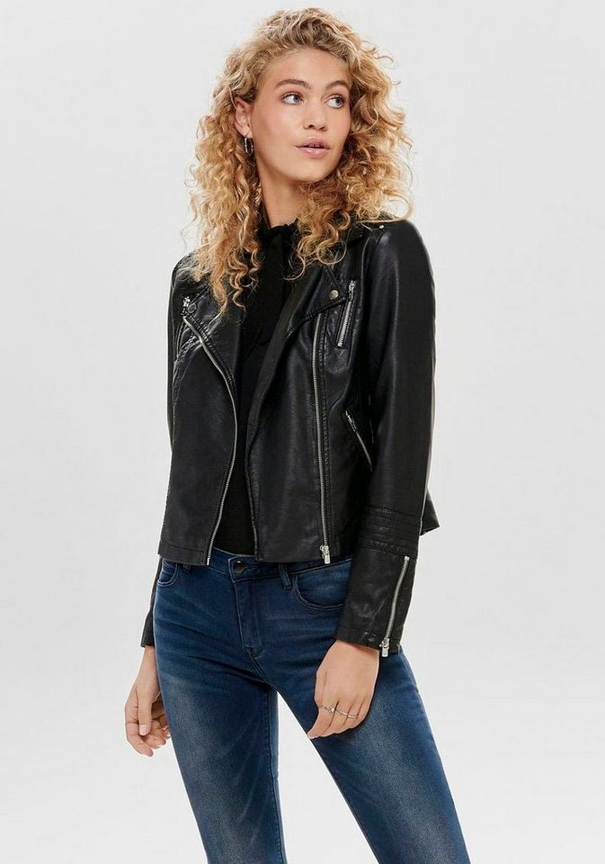 ONLY Lederimitatjacke ONLGEMMA FAUX LEATHER BIKER OTW NOOS im Biker Style ONLY Lederimitatjacke ONLGEMMA FAUX LEATHER BIKER OTW NOOS im Biker Style von ONLY