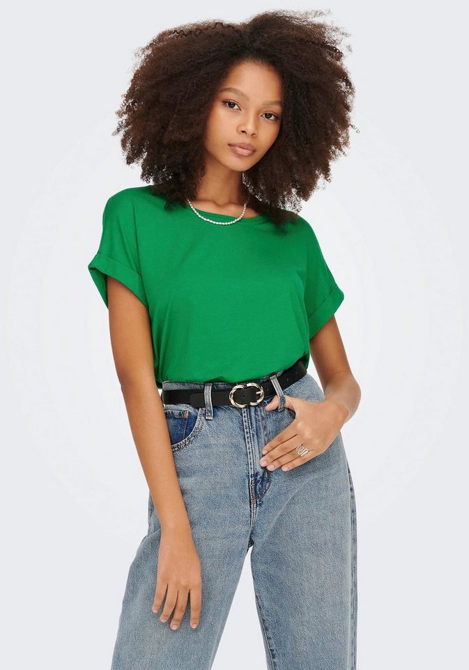 ONLY T-Shirt ONLMOSTER S/S O-NECK TOP NOOS JRS mit Aufschlag am Arm ONLY T-Shirt ONLMOSTER S/S O-NECK TOP NOOS JRS mit Aufschlag am Arm von ONLY