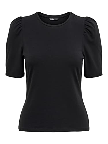 ONLY Damen Onllive Love 2/4 Pufftop Jrs Noos, Schwarz, S von ONLY