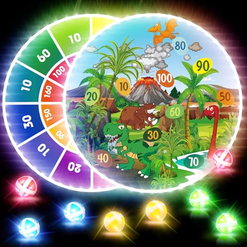 48cm LED Dartscheibe für Kinder - mit LED-Klebebälle - Perfekt für drinnen und draußen Jungen und Mädchen im Alter von 3-12 Jahren 48cm LED Dartscheibe für Kinder - mit LED-Klebebälle - Perfekt für drinnen und draußen Jungen und Mädchen im Alter von 3-12 Jahren von ONLYFUN