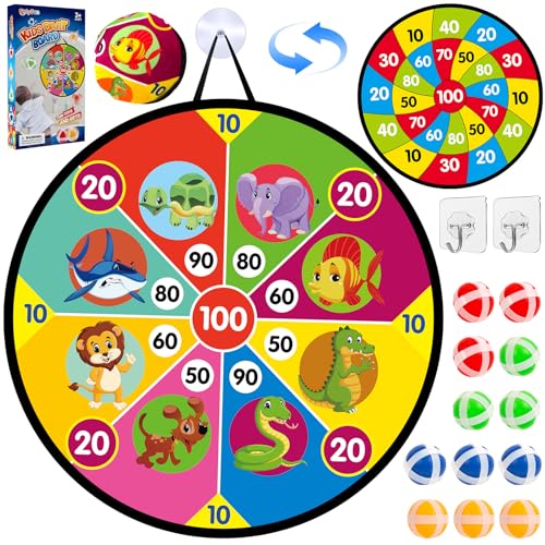 ONLYFUN Dartscheibe Kinder Spiele Ab 4 Jahren, Tier Halloween Basketball Dinosaurier Planet Weihnachten Klettball Dartboard, Wurfspiel Dart Spiel Klettbälle, Geschenke für 3–10 Junge, Mädchen ONLYFUN Dartscheibe Kinder Spiele Ab 4 Jahren, Tier Halloween Basketball Dinosaurier Planet Weihnachten Klettball Dartboard, Wurfspiel Dart Spiel Klettbälle, Geschenke für 3–10 Junge, Mädchen von ONLYFUN