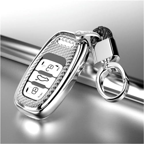 ONNAT Auto Schlüssel Fall Abdeckung Tasche TPU Carbon Faser Für Audi A1 A3 A4 A5 A6 A7 A8 Quattro Q3 Q5 q7 TT S5 S6 S7 S8 Schlüssel Shell Schlüsselbund von ONNAT