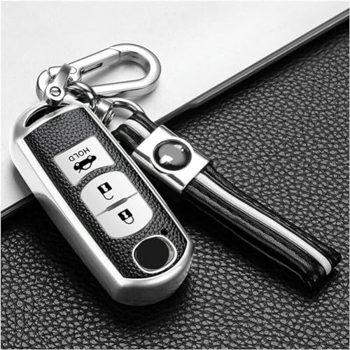 ONNAT Autoschlüsseletui aus TPU mit Schlüsselanhänger für Mazda 2 3 5 6 8 Atenza CX5 CX7 CX9 MX5 Schlüsselgehäuse Schlüsselanhänger von ONNAT