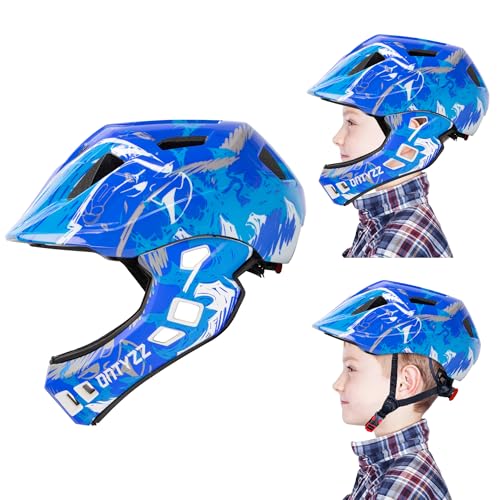 Kinder Fahrradhelm Leicht Integralhelm Kinder mit Abnehmbaren Kinnschutz Kinder Downhill Helm für Balance Bike Scooter Roller Skates Kinder Fahrradhelm Leicht Integralhelm Kinder mit Abnehmbaren Kinnschutz Kinder Downhill Helm für Balance Bike Scooter Roller Skates von ONTYZZ