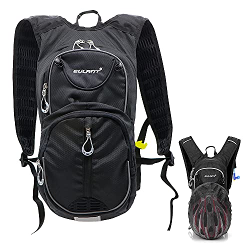 ONTYZZ Fahrradrucksack 12L Unisex Nylon Wasserabweisend Fahrrad Schulter Rucksack Reiserucksack Sportrucksack Tagesrucksack Trekkingrucksack Schwarz von ONTYZZ