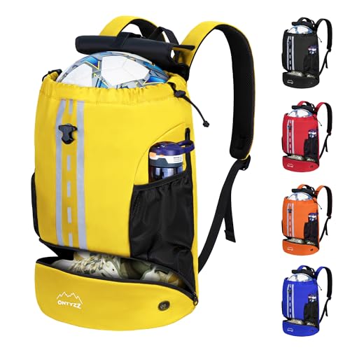 Wasserdicht Rucksack mit Kordelzug Sportrucksack mit Schuhfach Multifunktionaler Tagesrucksack mit Trocken-Nass Separat für Gym Yoga Schwimmen Strand Tanzen Basketball Volleyball Fußball Tasche Wasserdicht Rucksack mit Kordelzug Sportrucksack mit Schuhfach Multifunktionaler Tagesrucksack mit Trocken-Nass Separat für Gym Yoga Schwimmen Strand Tanzen Basketball Volleyball Fußball Tasche von ONTYZZ