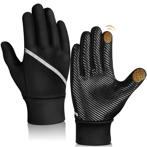 OOPOR Kinder Handschuhe Warme Winterhandschuhe - Kids Outdoor Sport Thermo Fleece Fahrradhandschuhe Laufhandschuhe mit Anti-Rutsch Winddicht Touch Screen für Klein Junge Mädch Schwarz 4-12 Jahre OOPOR Kinder Handschuhe Warme Winterhandschuhe - Kids Outdoor Sport Thermo Fleece Fahrradhandschuhe Laufhandschuhe mit Anti-Rutsch Winddicht Touch Screen für Klein Junge Mädch Schwarz 4-12 Jahre von OOPOR