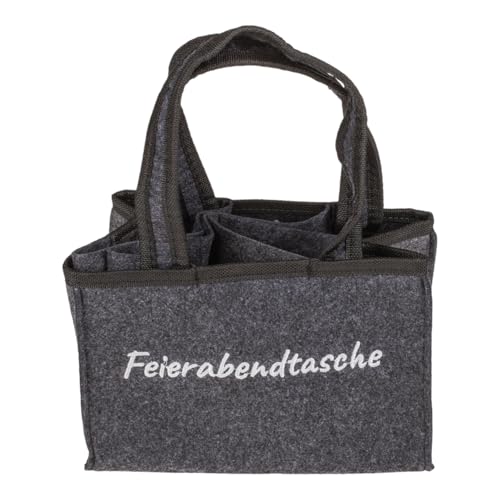 Out of the Blue Flaschentasche Bierträger Flaschenträger für 6 Flaschen Feierabendtasche, Grau von Out of the blue