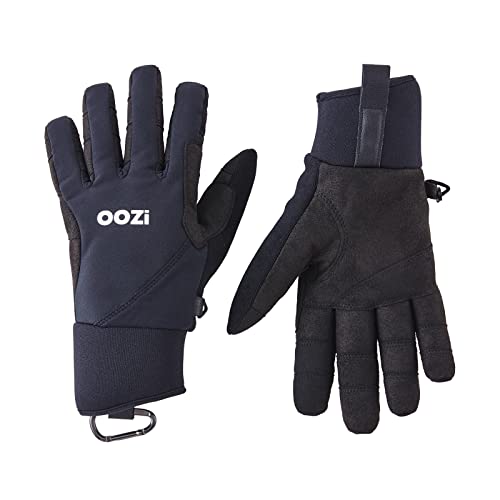 OOZi Winterhandschuhe für Herren und Damen, Touchscreen Handschuhe, Warme Fahrradhandschuhe für Wandern, Laufen, Radsport, Autofahrten (Schwarz, M) von OOZi