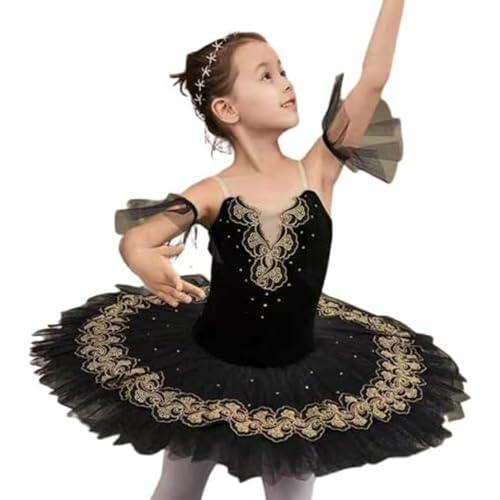OPPOQ Mädchen Professionelle Ballett Tutu Kleid Schwarz Schwanensee Pfannkuchen Tutu Ballerina Party Dance,Schwarz,150 OPPOQ Mädchen Professionelle Ballett Tutu Kleid Schwarz Schwanensee Pfannkuchen Tutu Ballerina Party Dance,Schwarz,150 von OPPOQ