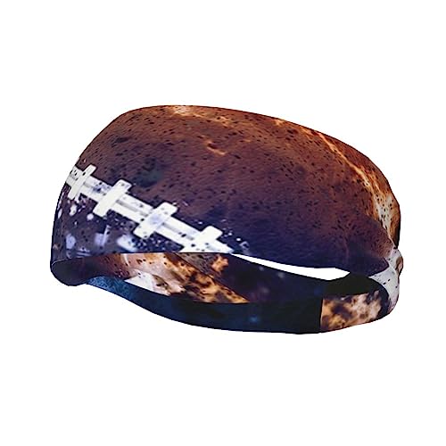 Galaxy Space American Football Print Stirnband Schweißbänder Unisex Super Soft Stretch Rutschfest Wicking Schweißband für Outdoor Sport von OPSREY