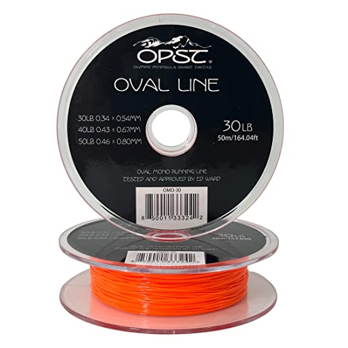 OPST Ovale Mono-Laufschnur, 13,6 kg, Orange, 50 m von OPST