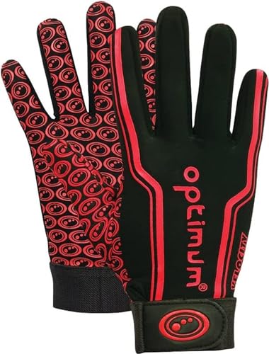 OPTIMUM Unisex-Youth Senior Velocity Rugbyhandschuhe, Red, Small von OPTIMUM