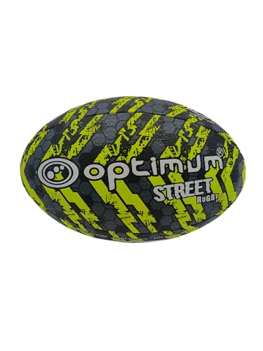 Optimum Street Rugbyball, Schwarz/Gelb, Größe 4 von OPTIMUM