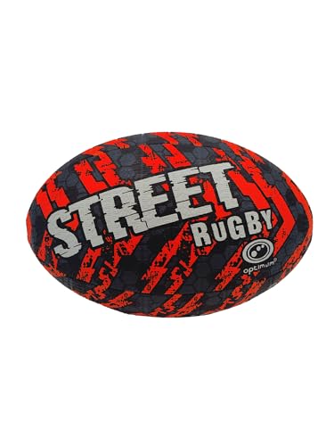 Optimum Street Rugbyball, Schwarz/Orange, Größe 5 von OPTIMUM