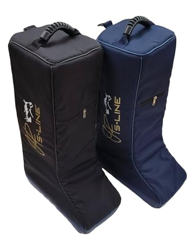 OR S-LINE Premium XL Reitstiefeltasche mit herausnehmbarer Trennwand, Stiefeltasche für Langen Stiefelschaft, 600D Material Wasserabweisend (Schwarz) von OR S-LINE