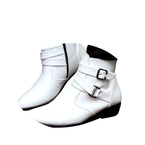 ORANDESIGNE Biker Boots Herren Cowboystiefel Männer Stiefeletten Reißverschluss Cowboy Boots Full Zip Western Boots A Weiß 39 EU ORANDESIGNE Biker Boots Herren Cowboystiefel Männer Stiefeletten Reißverschluss Cowboy Boots Full Zip Western Boots A Weiß 39 EU von ORANDESIGNE
