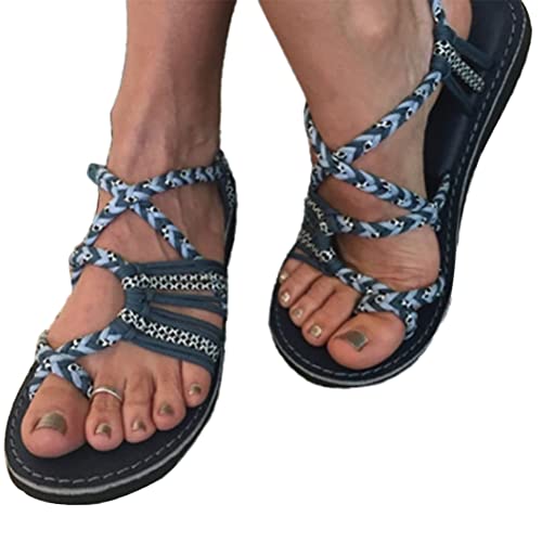 ORANDESIGNE Damen Geflochtene Sandalen Sommer Gladiator Schuhe Casual Flachen Flip Flops Strand Zehentrenner Sandalen 40 EU 01 Armeegrün ORANDESIGNE Damen Geflochtene Sandalen Sommer Gladiator Schuhe Casual Flachen Flip Flops Strand Zehentrenner Sandalen 40 EU 01 Armeegrün von ORANDESIGNE