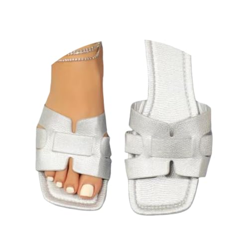 ORANDESIGNE Damen Slide Sandalen Frauen Slip-on Sommer Flache Sandalen PU-Leder Quadratische Zehe Sandalen Offene Zehe Formelle Urlaub Boho Slipper Schuhe A Silber 38 EU ORANDESIGNE Damen Slide Sandalen Frauen Slip-on Sommer Flache Sandalen PU-Leder Quadratische Zehe Sandalen Offene Zehe Formelle Urlaub Boho Slipper Schuhe A Silber 38 EU von ORANDESIGNE