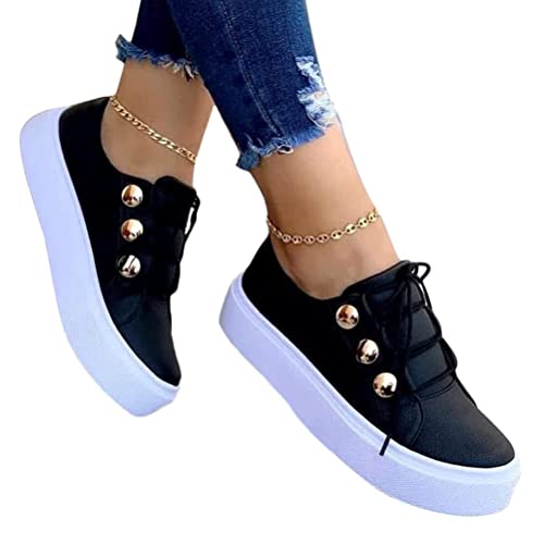 ORANDESIGNE Damen Sneakers Flache Low Sneaker Atmungsaktiv Turnschuhe Outdoor Sportschuhe Laufschuhe Schuhe Schnürsenkel Walkingschuhe B Schwarz 39 EU ORANDESIGNE Damen Sneakers Flache Low Sneaker Atmungsaktiv Turnschuhe Outdoor Sportschuhe Laufschuhe Schuhe Schnürsenkel Walkingschuhe B Schwarz 39 EU von ORANDESIGNE